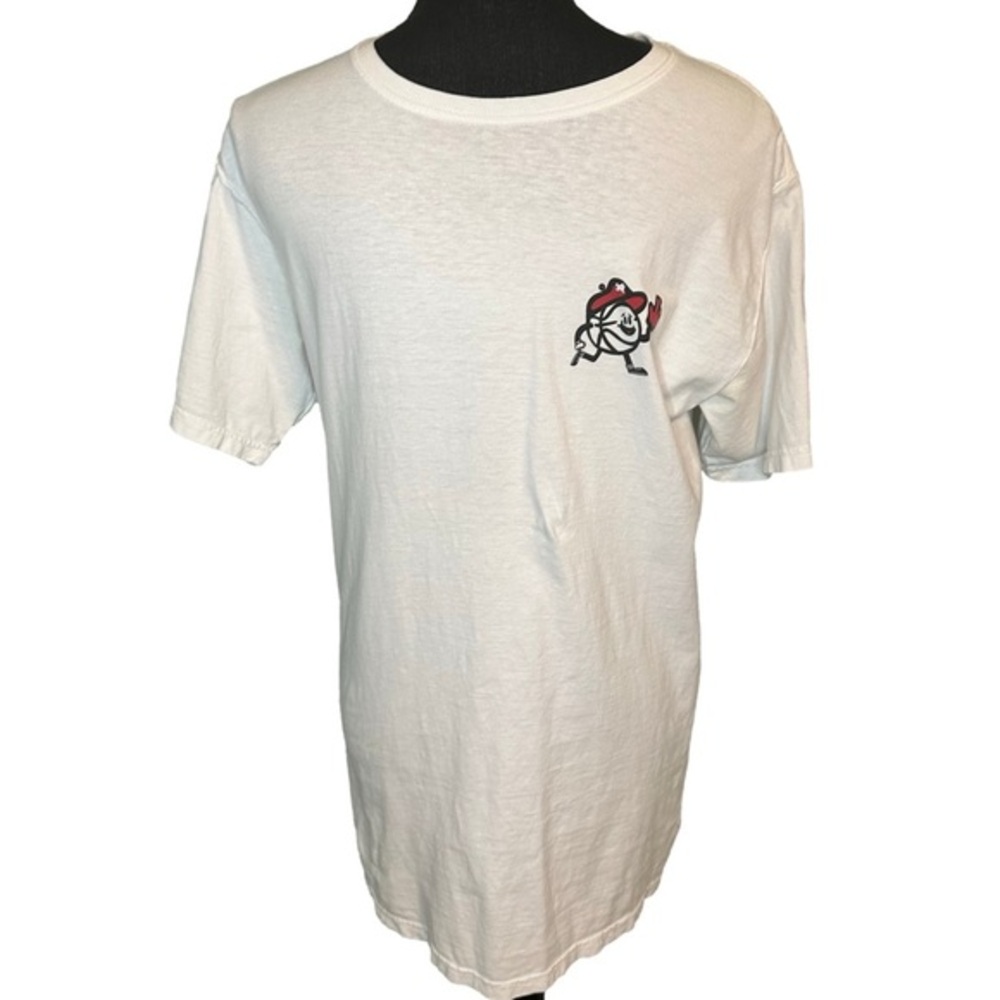 TEXAS TECH RED RAIDERS "BASKETBALL TOON SPORTS" COMFORT COLOR WHITE T-SHIRT